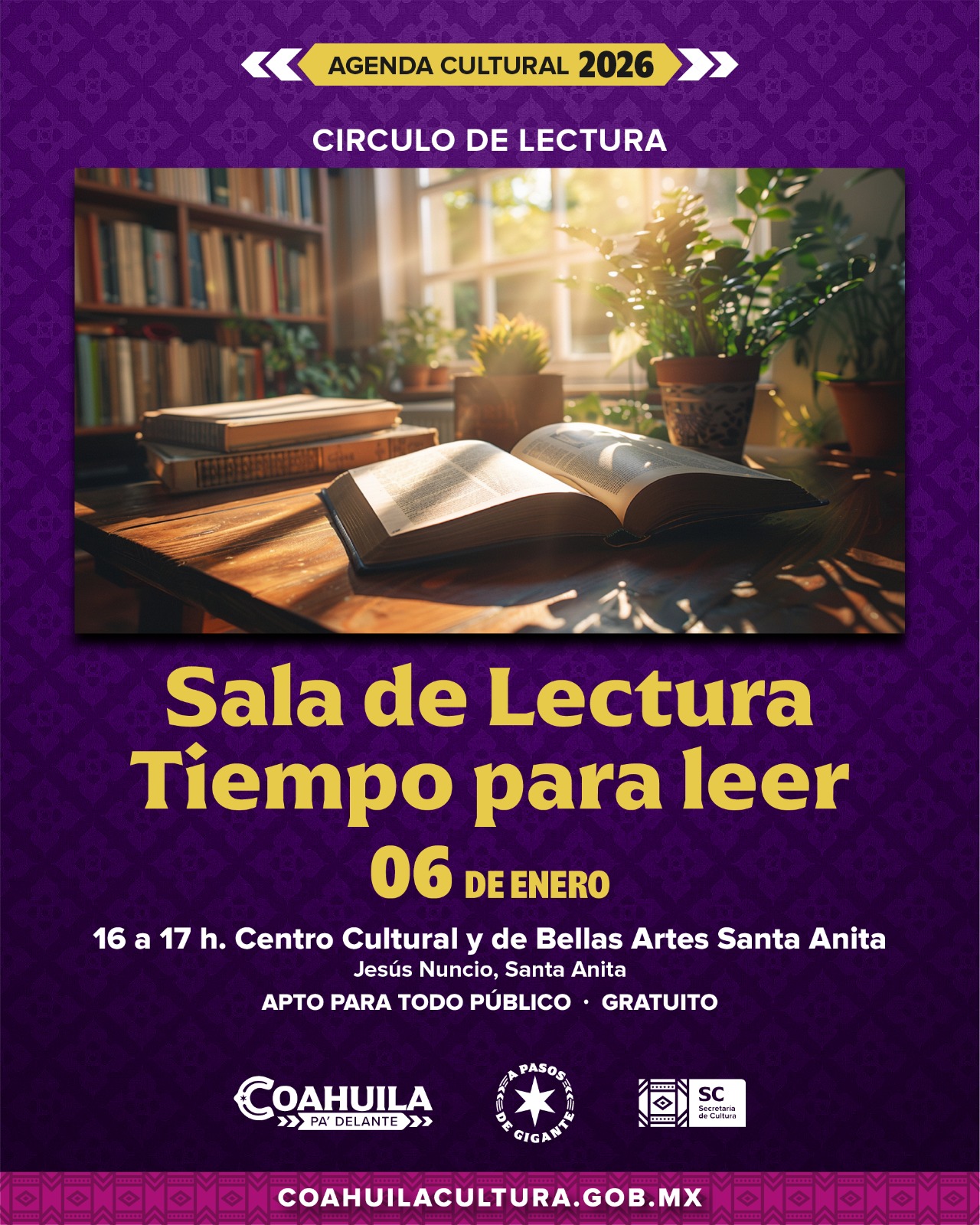 06 de enero - Sala de Lectura. Tiempo para leer