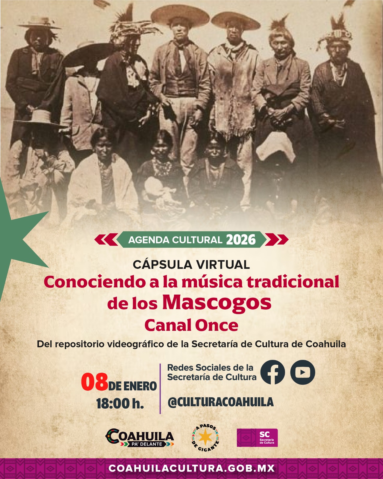 08 de enero - Cápsula Virtual. Conociendo a la música tradicional de los Mascogos